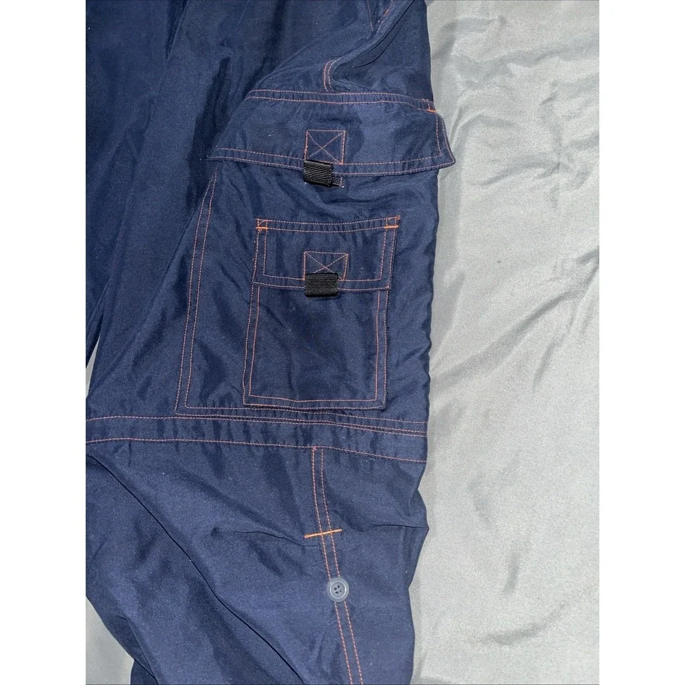Pure Bull Mens Track Cargo Pants Navy‎ Blue Size Small With Multiple Pockets